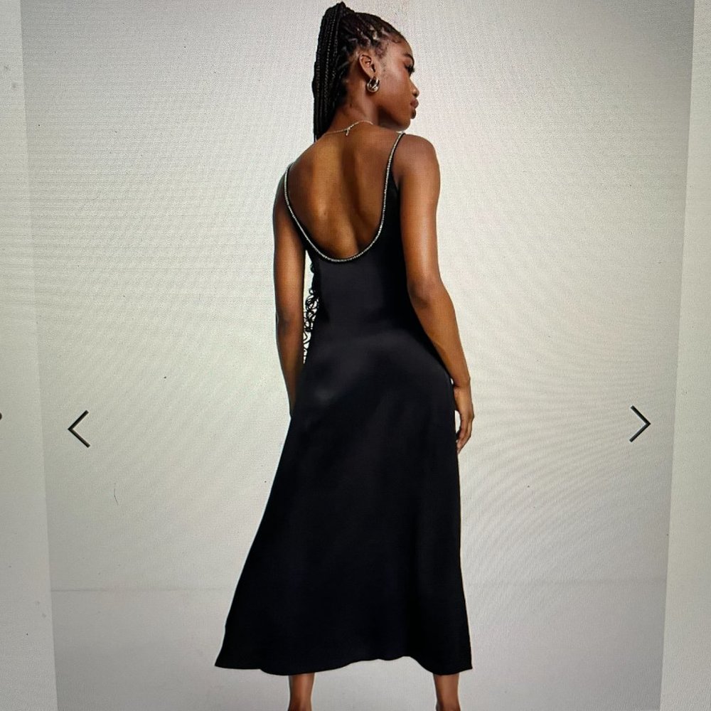 & Other Stories embellished strap midi dress